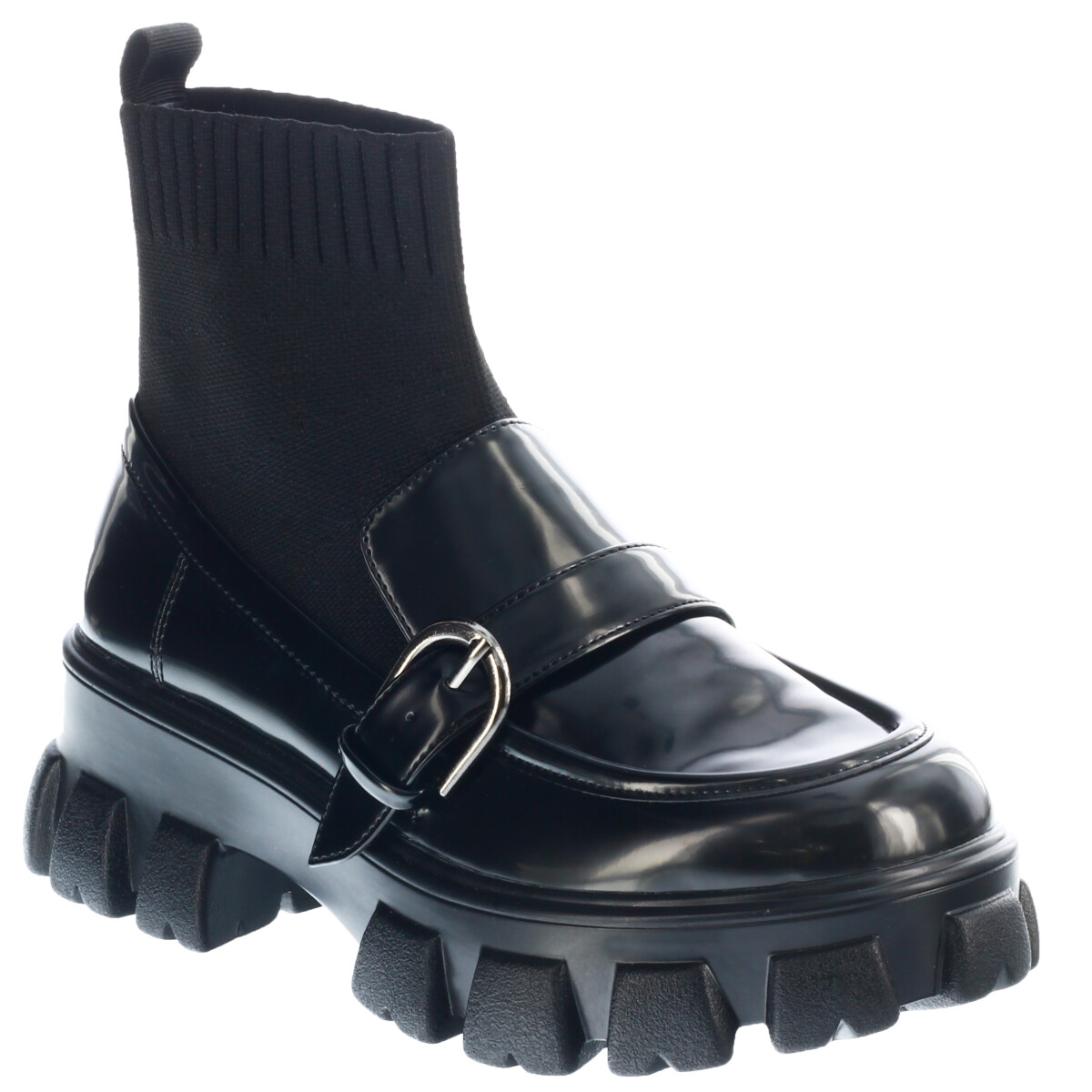 Zapato SICILIA con tela tejida tipo media MissCarol - Black 
