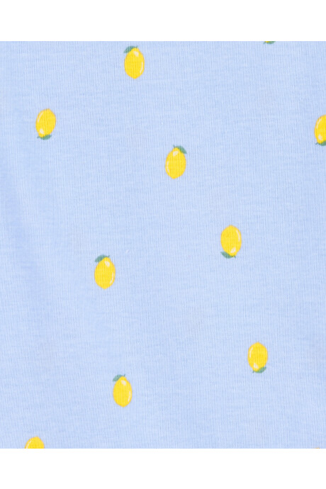 Pijama cuatro piezas de algodón, dos pantalones y dos remeras, diseño floral Sin color