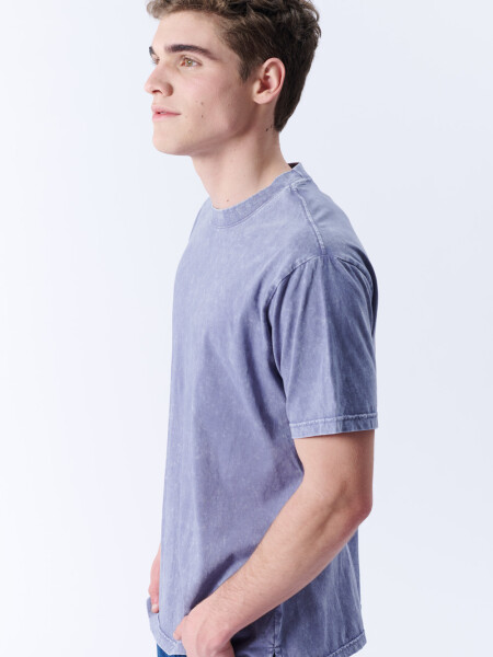 Remera Lavada Azul Piedra