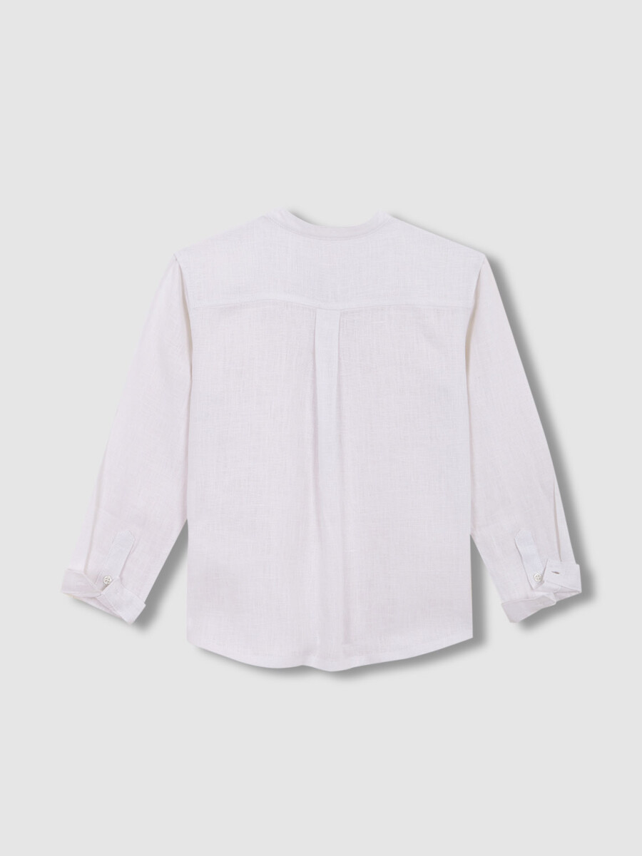 Camisa Panadera Lino Blanco