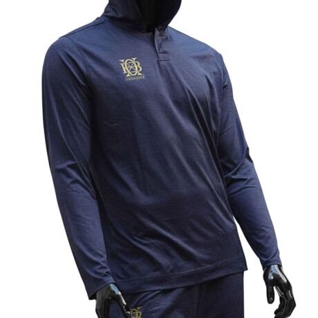Buzo Deportivo Ligero Con Cierre Azul