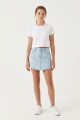 Short-pollera estilo denim CELESTE