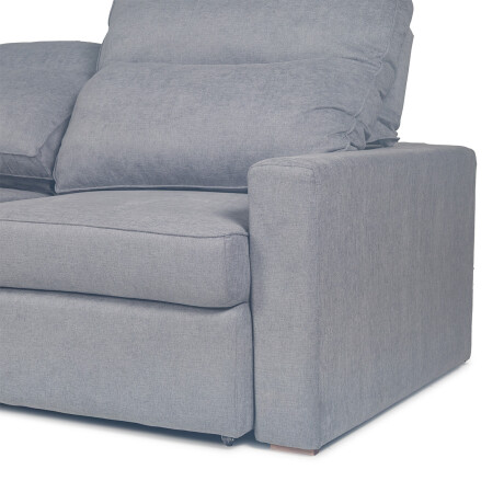 Sofá Austin (Retráctil) - Tela Microfibra - 2 módulos FX4-13 (Gris)