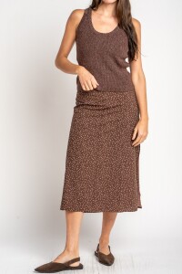 Top Tejido Lurex Chocolate