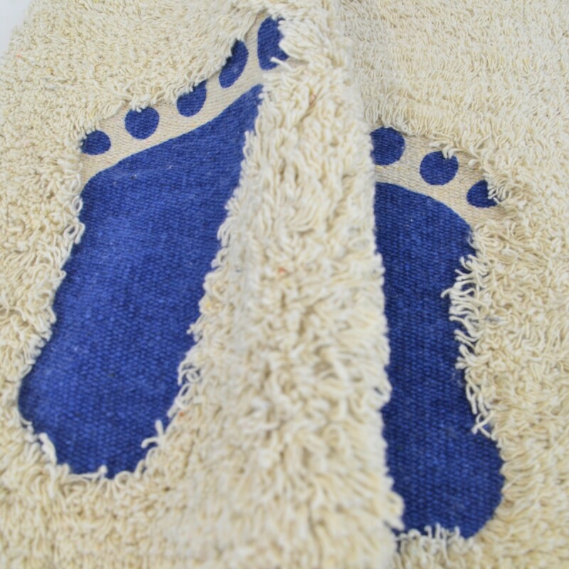 Alfombra 40x60cm AZUL Y BLANCO