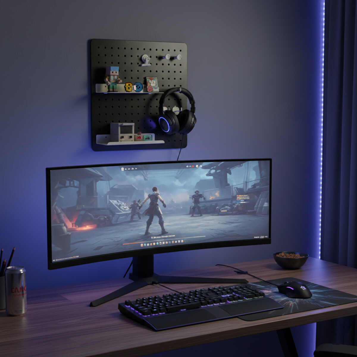 Panel perforado pegboard metálico organizador de pared 40x40 cm – Multiuso para el hogar 