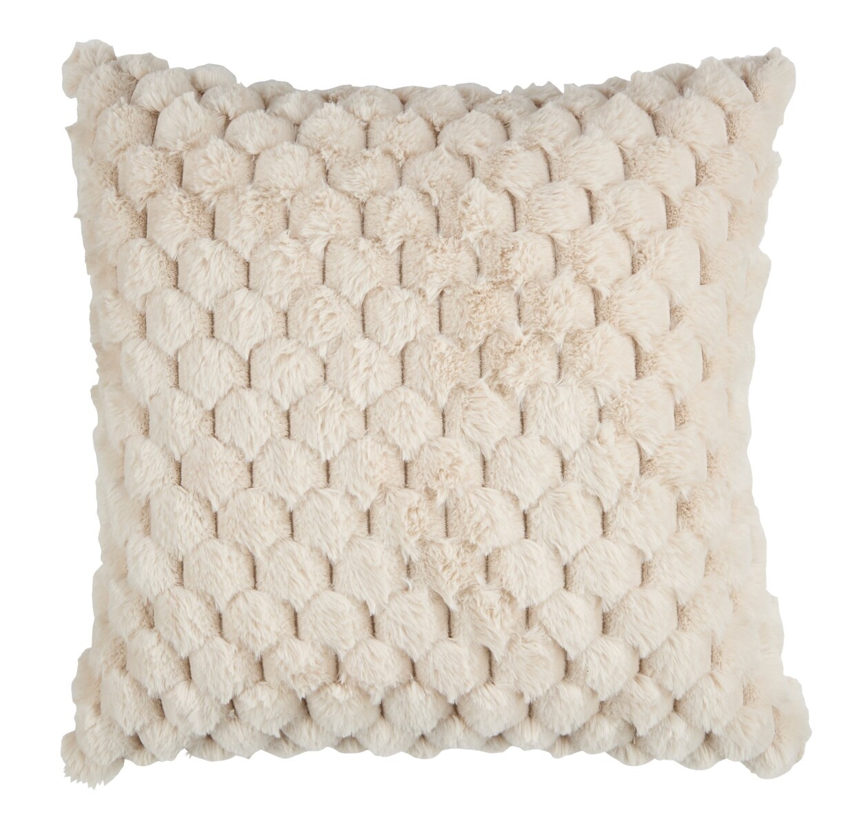 Almohadón HVIDBLOMME 45x45 pelo beige 