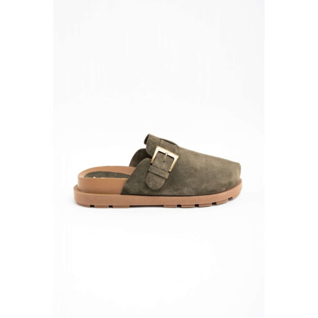 Zueco Gamuza Oliva