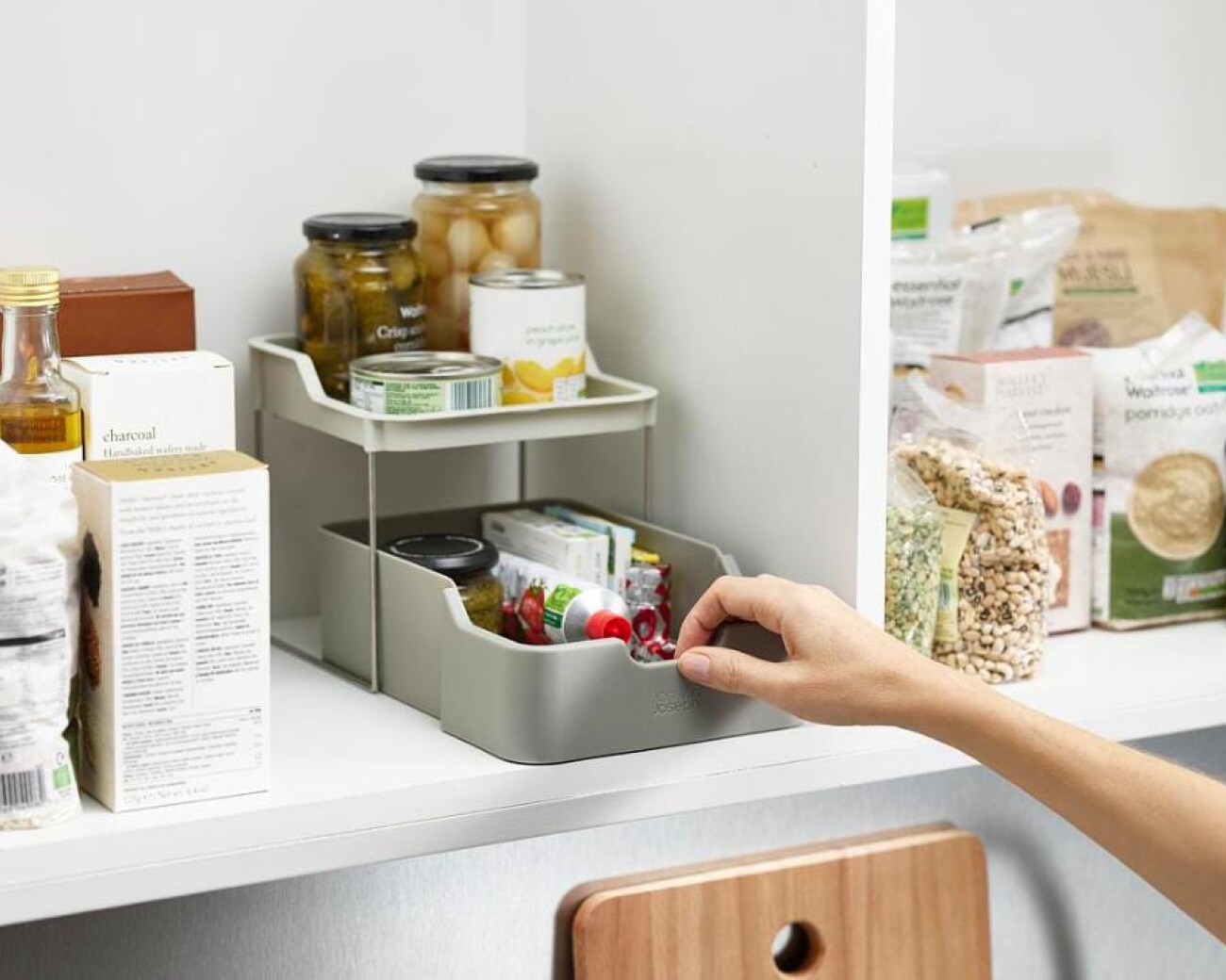 Organizador de Armario con 2 Niveles y Cajón Extraíble Joseph Joseph Duo Organizador de Armario con 2 Niveles y Cajón Extraíble Joseph Joseph Duo