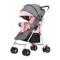 Coche De Paseo Para Bebe 4 Ruedas Chasis Blanco Rosa