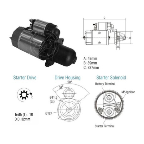 ARRANQUE MERCEDES BENZ ARRANQUE M. BENZ TRUCK JF 12V 10D S/BOSCH ZM ARRANQUE MERCEDES BENZ ARRANQUE M. BENZ TRUCK JF 12V 10D S/BOSCH ZM