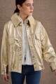 CAMISA COURO METALIZADO SS24 Champagne