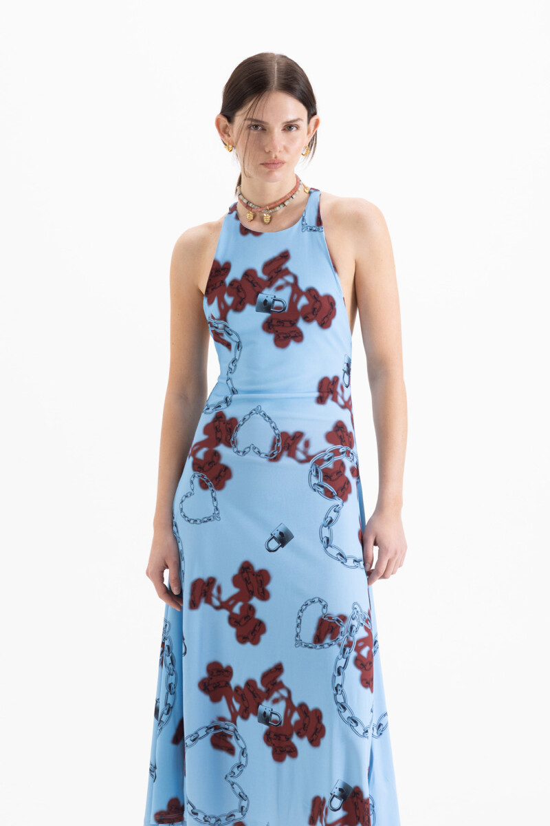 VESTIDO HEART Celeste