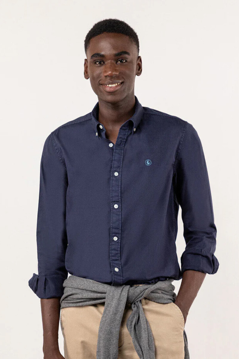 Camisa Garment Dyed Marino