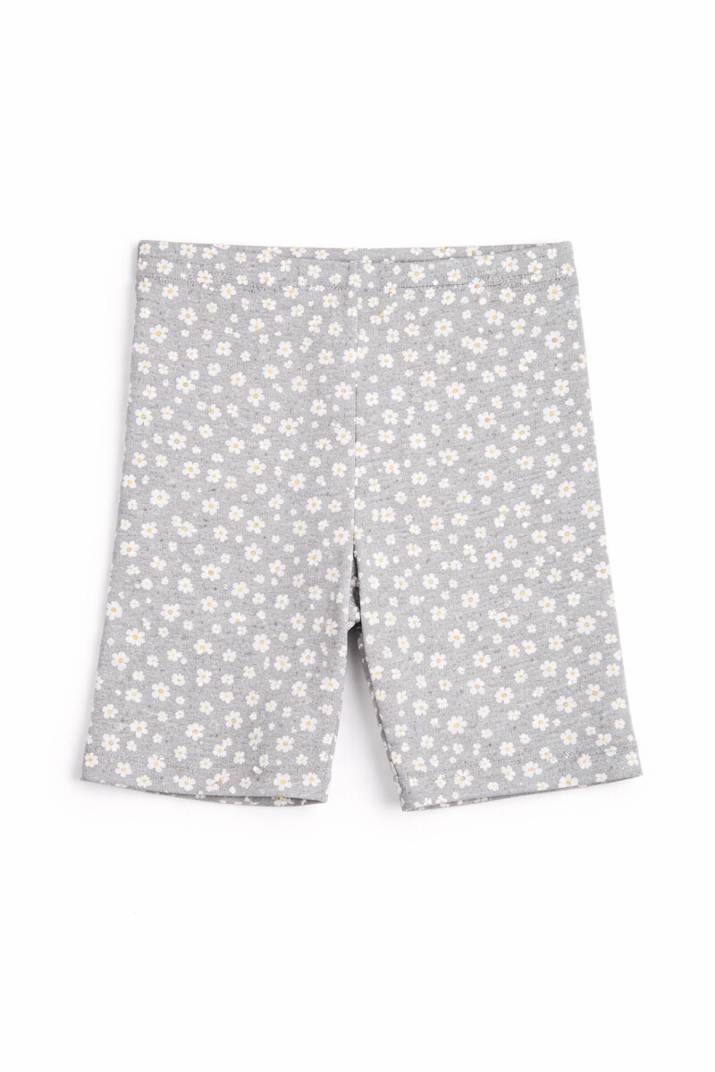 BIKER MARISA FLOWER - GRIS MELANGE M 