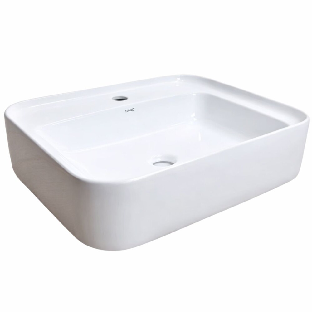 Bacha de apoyo rectangular 51x40 cm c/mesa blanco brillante Dmc Bacha De Apoyo Rectangular 51x40 Cm C/mesa Blanco Brillante Dmc