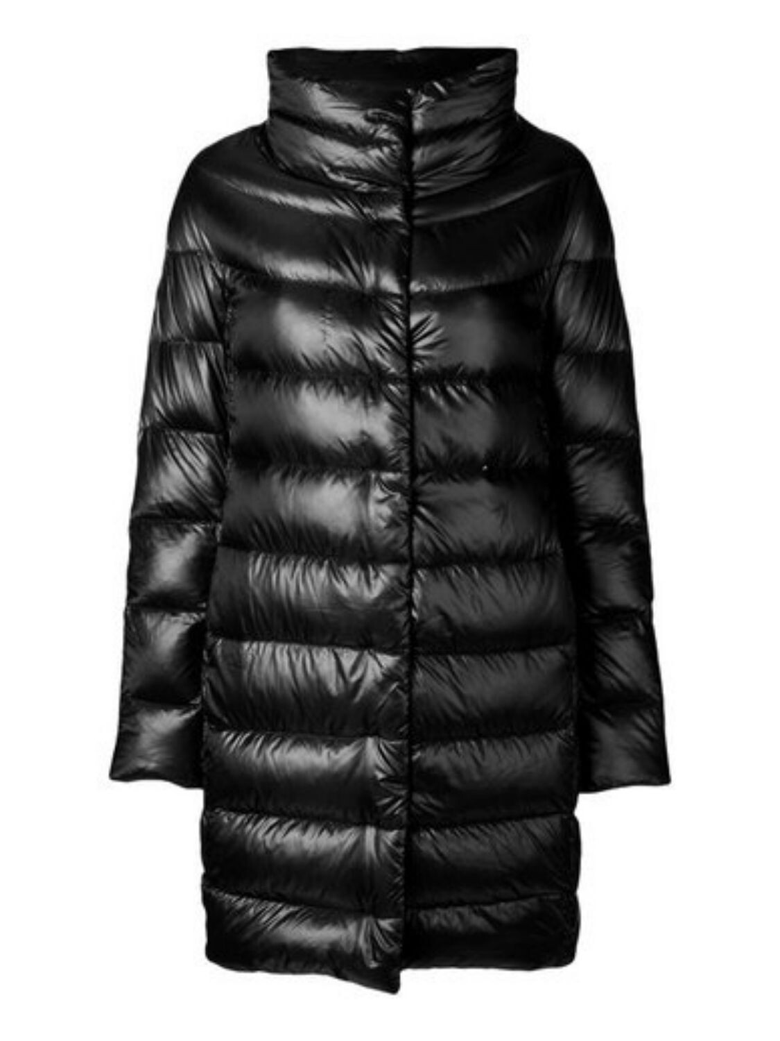 Herno-Campera de nylon rellena de plumas, Dora Negro