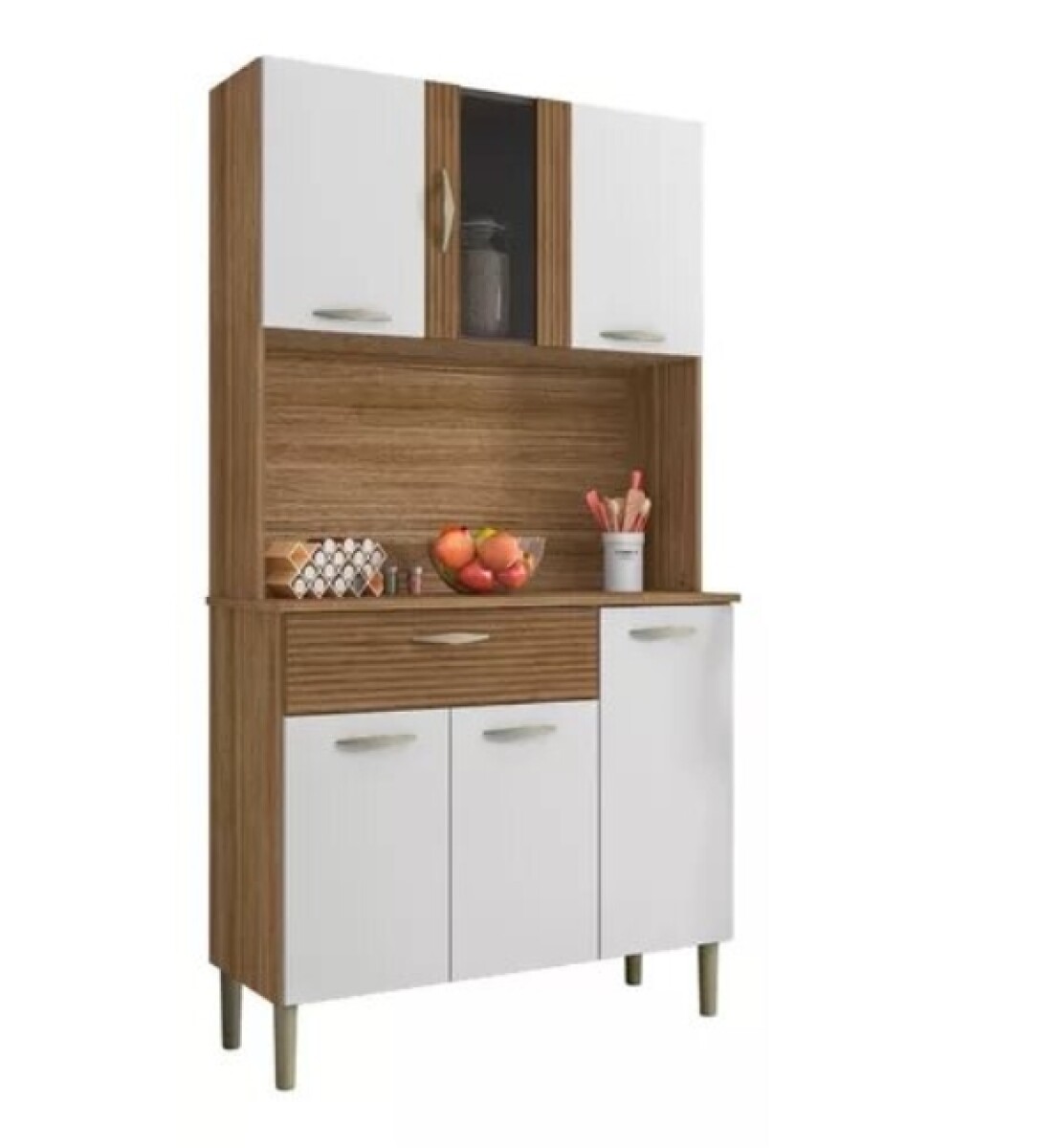 Kit Cocina Compacto 6p Pan Blanco/marron 1884-8880 