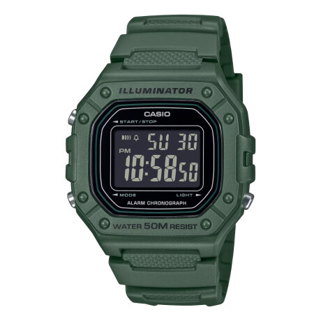 Reloj CASIO W218H-3BVDF Resina Verde Esfera 42mm 0