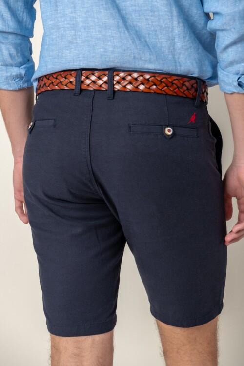 Bermuda Tencel Azul Marino