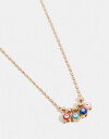 Cadena Corta con Dije Lucky charm Collar Con Dijes De Ojitos - Dorado