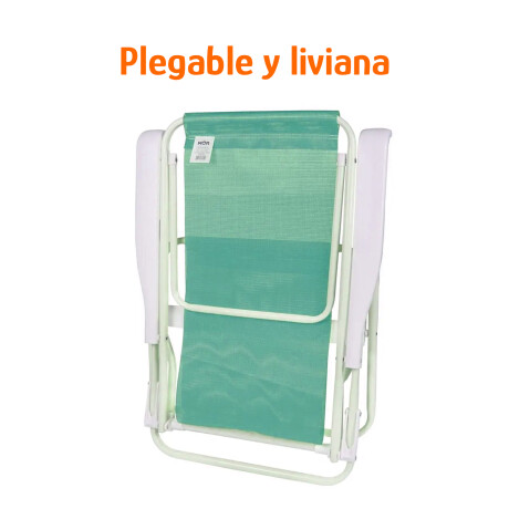 Kit 2 Reposeras Reclinables 8 Posiciones Acero Mor Sannet Verde