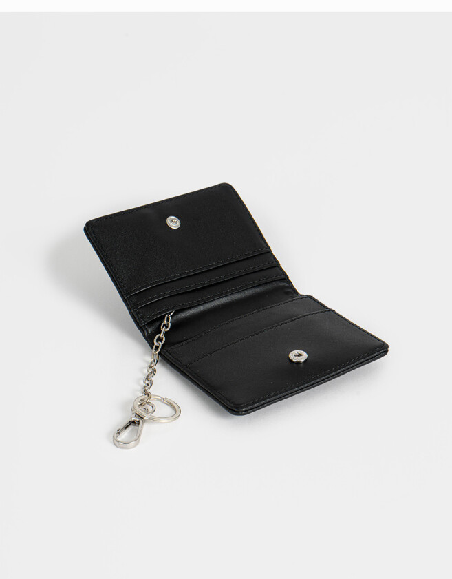 Tarjeteros Tarjetero Con Solapa - Negro