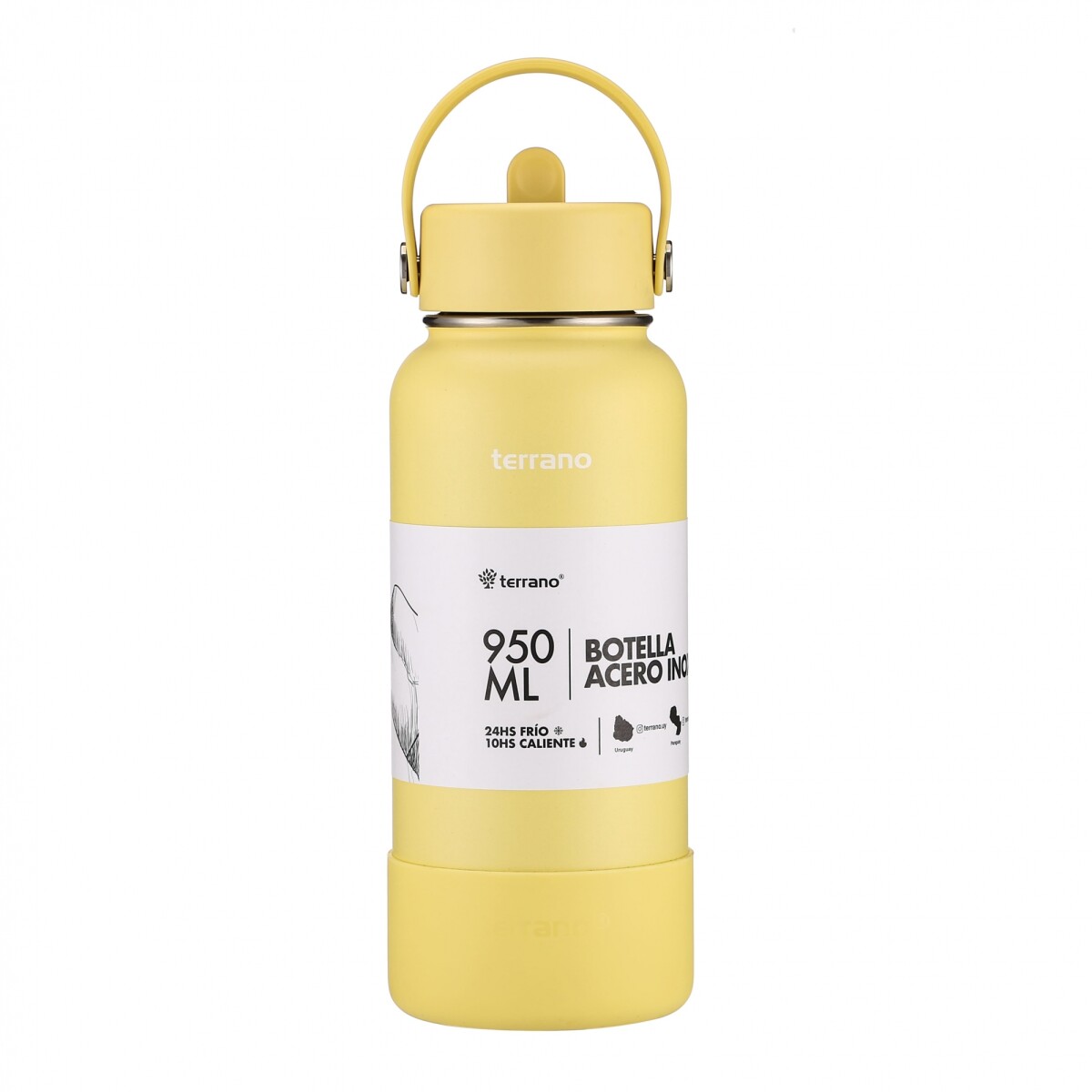 Botella Térmica con Pico 950mL. - Amarillo 
