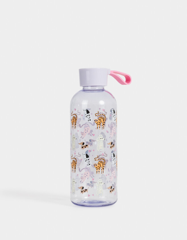 Accesorios Cocina Animalito Botella Plástica Estampada Animalitos - Violeta Lila