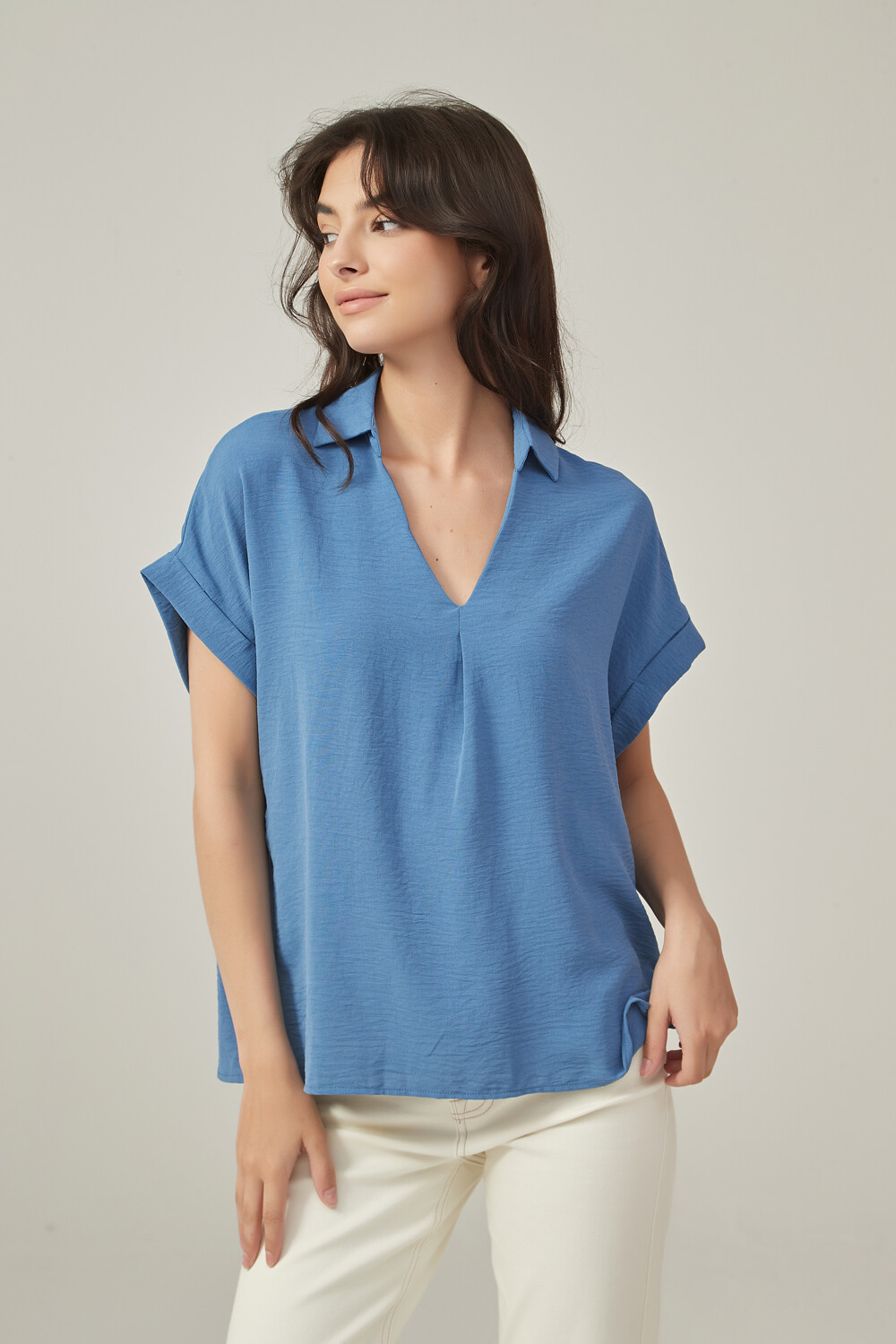 Blusa Hercego Azul Piedra