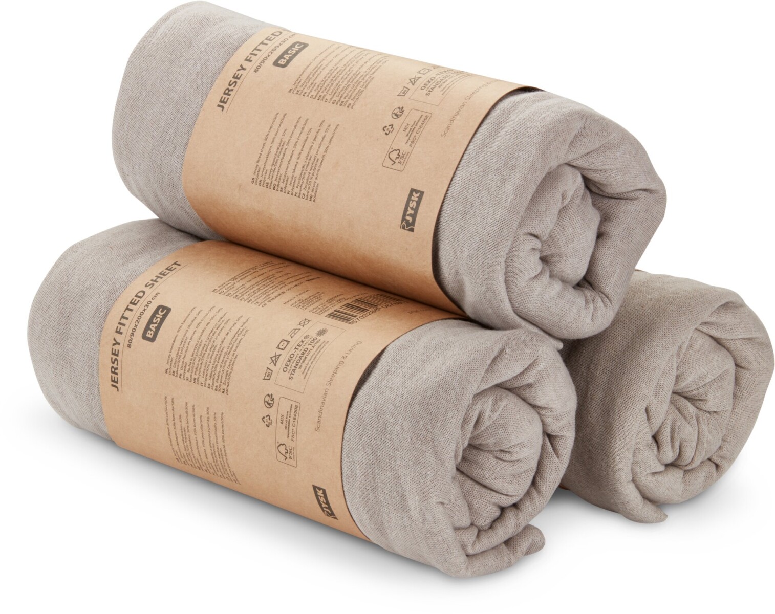 Sábana bajera ajust jersey JANNE 140/150x200 gris 
