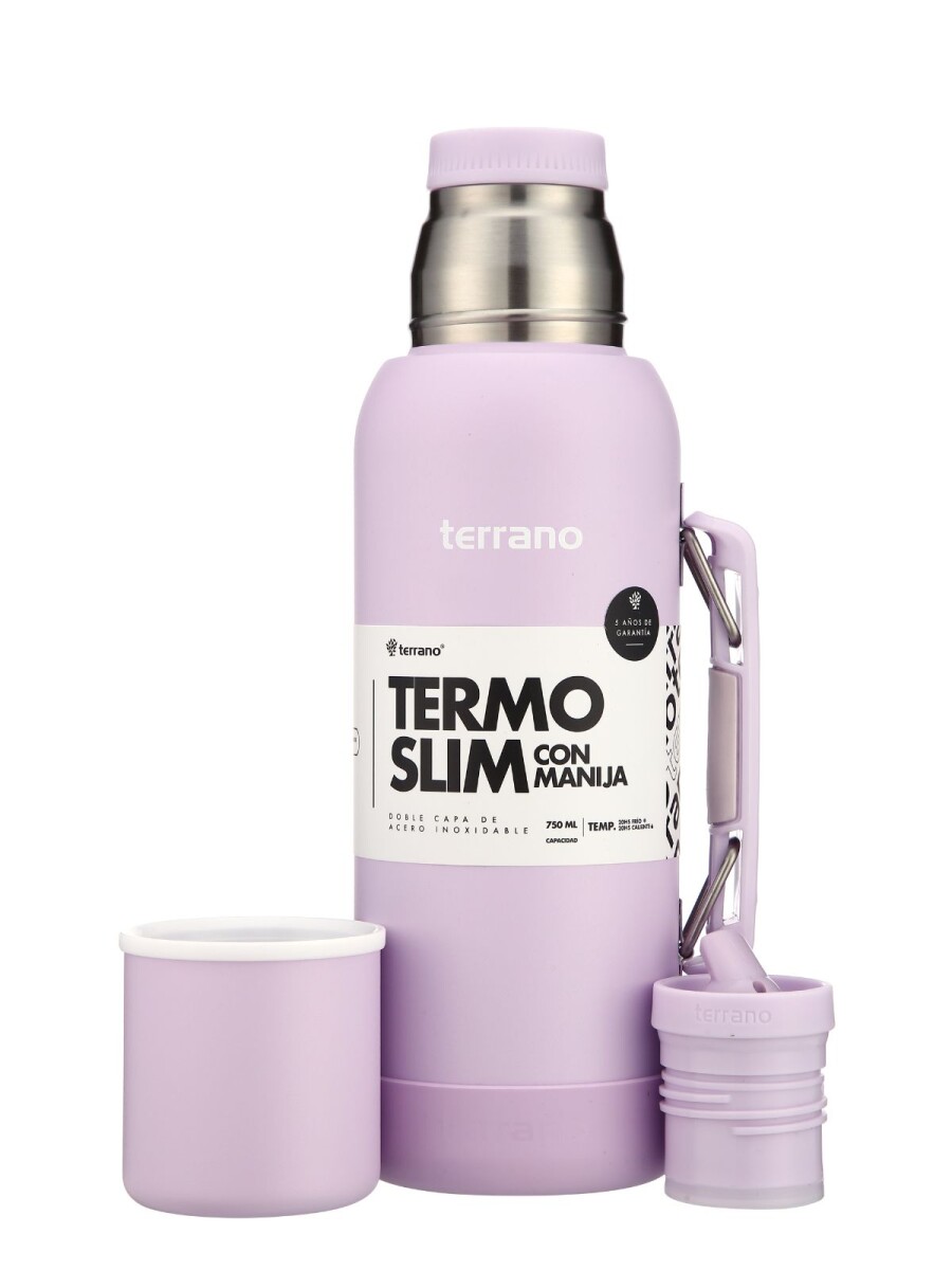 Termo Slim 750mL. con Base Silicona - Lila 