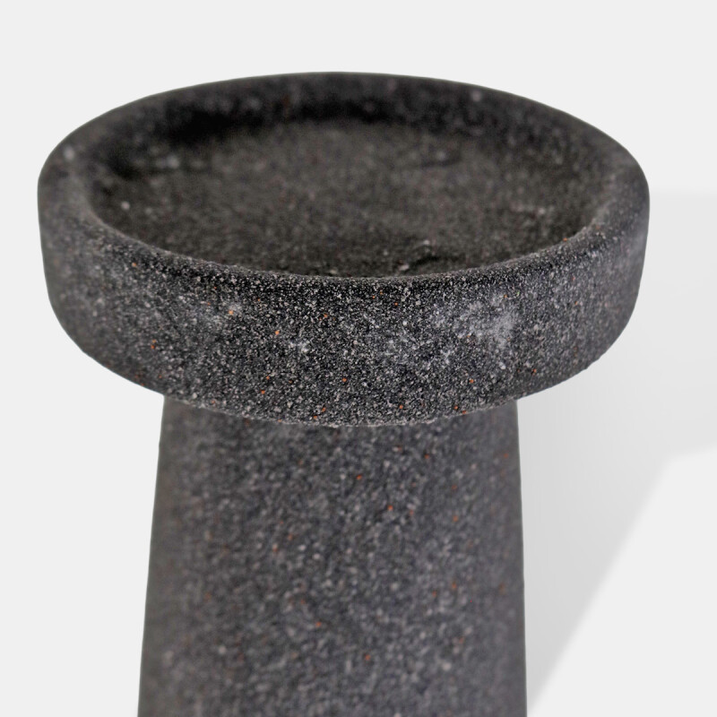 PORTA VELA CERAMICA GRIS OSC 10X10X31.2CM Unica