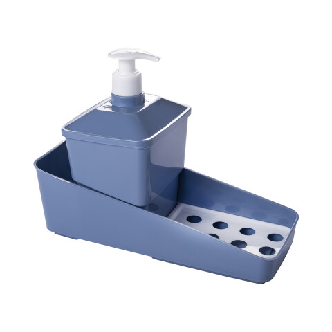 Dispensador de Jabón y Escurridor de Esponja CELESTE