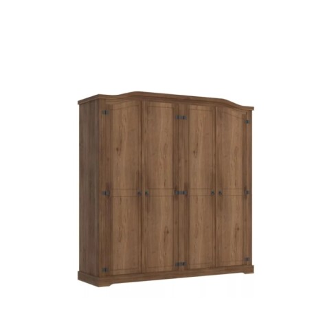 Ropero Mexicano 4 Puertas Curvo Nogal 100% Madera Ropero Mexicano 4 Puertas Curvo Nogal 100% Madera