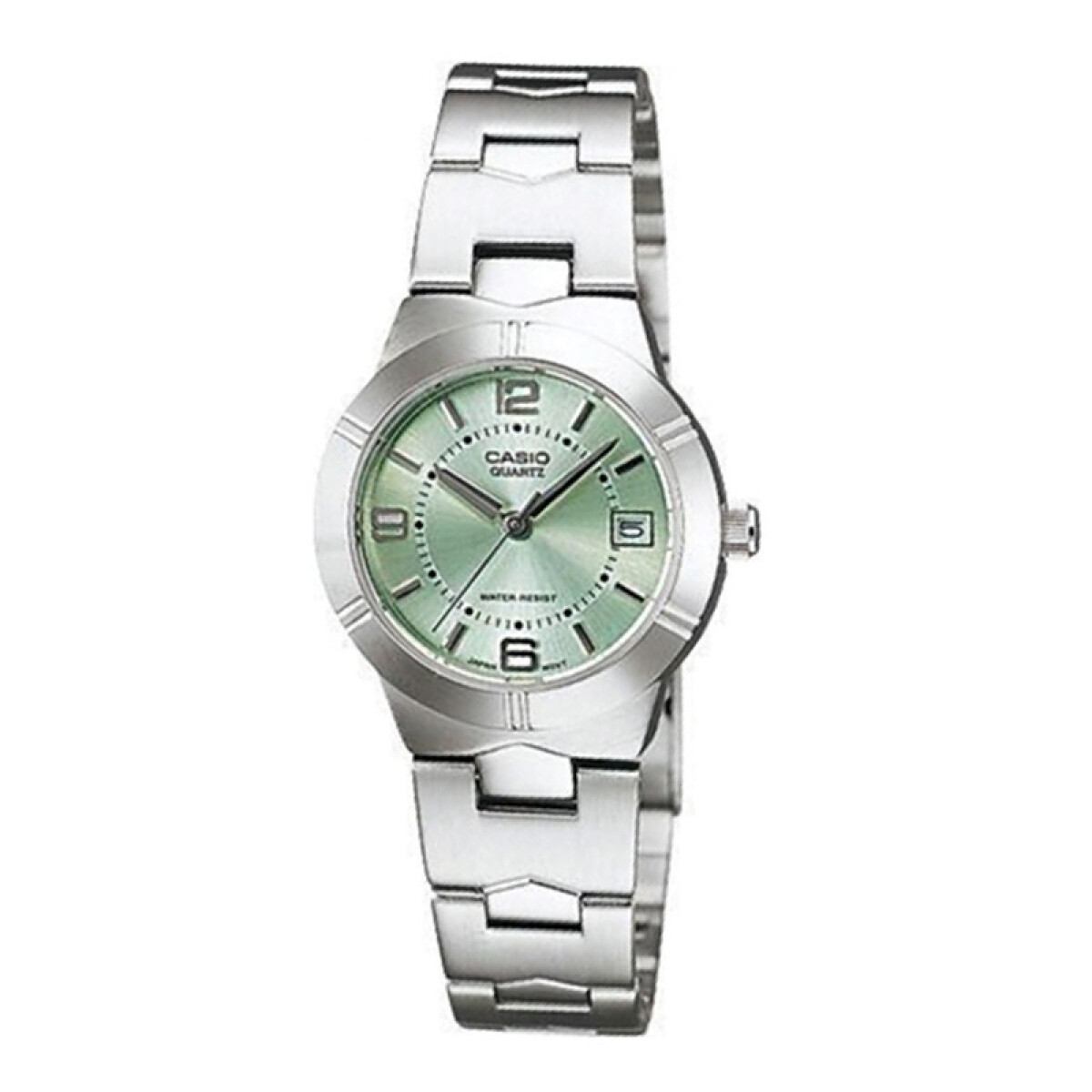 Reloj de Mujer Casio malla de Acero Inoxidable - Con fondo Verde 