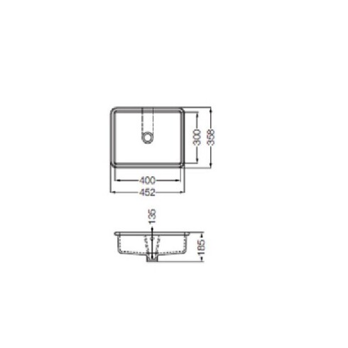 Bacha Rectangular De Loza Para Empotrar 000