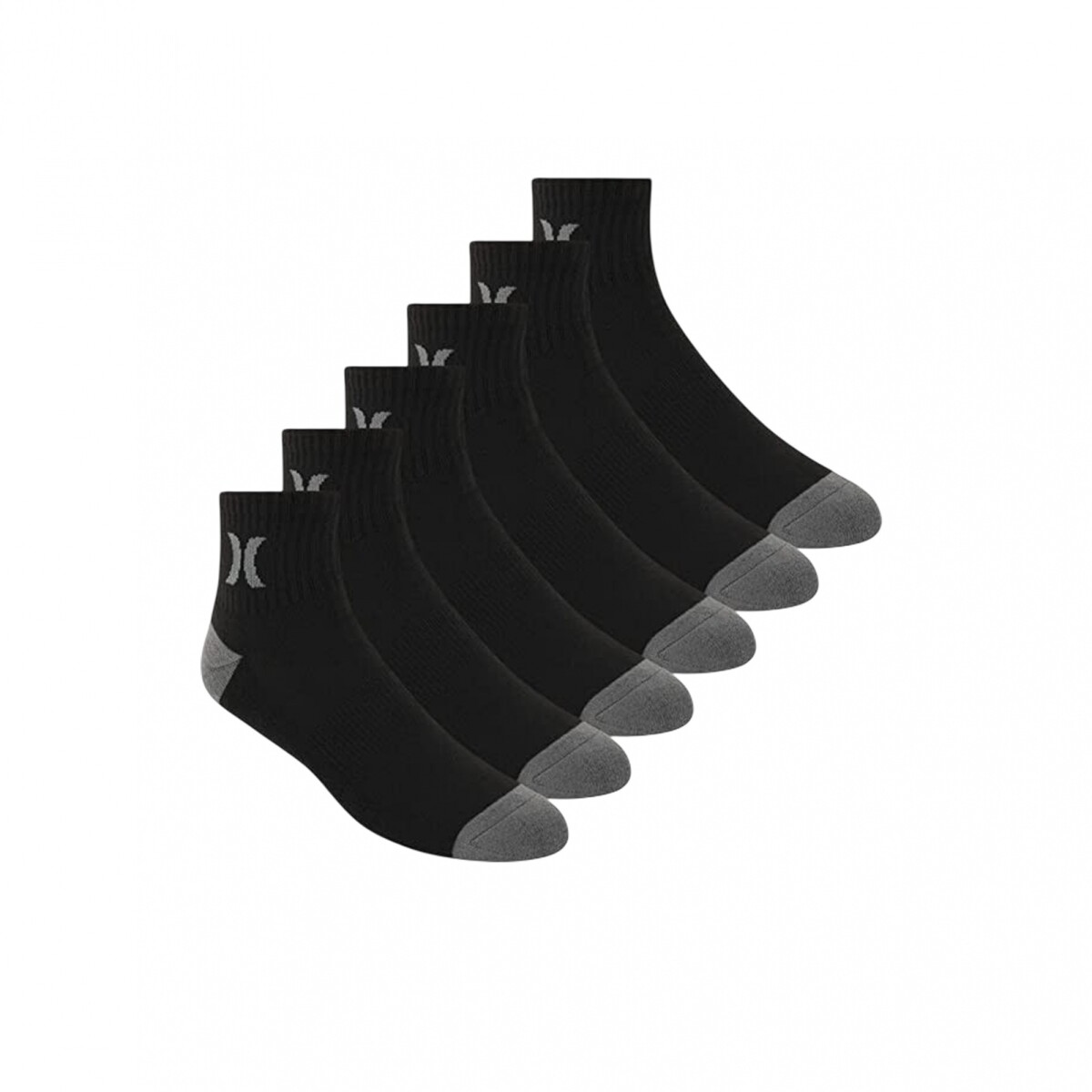 Medias Hombre Hurley 6PK - Black / White / Grey - Black 