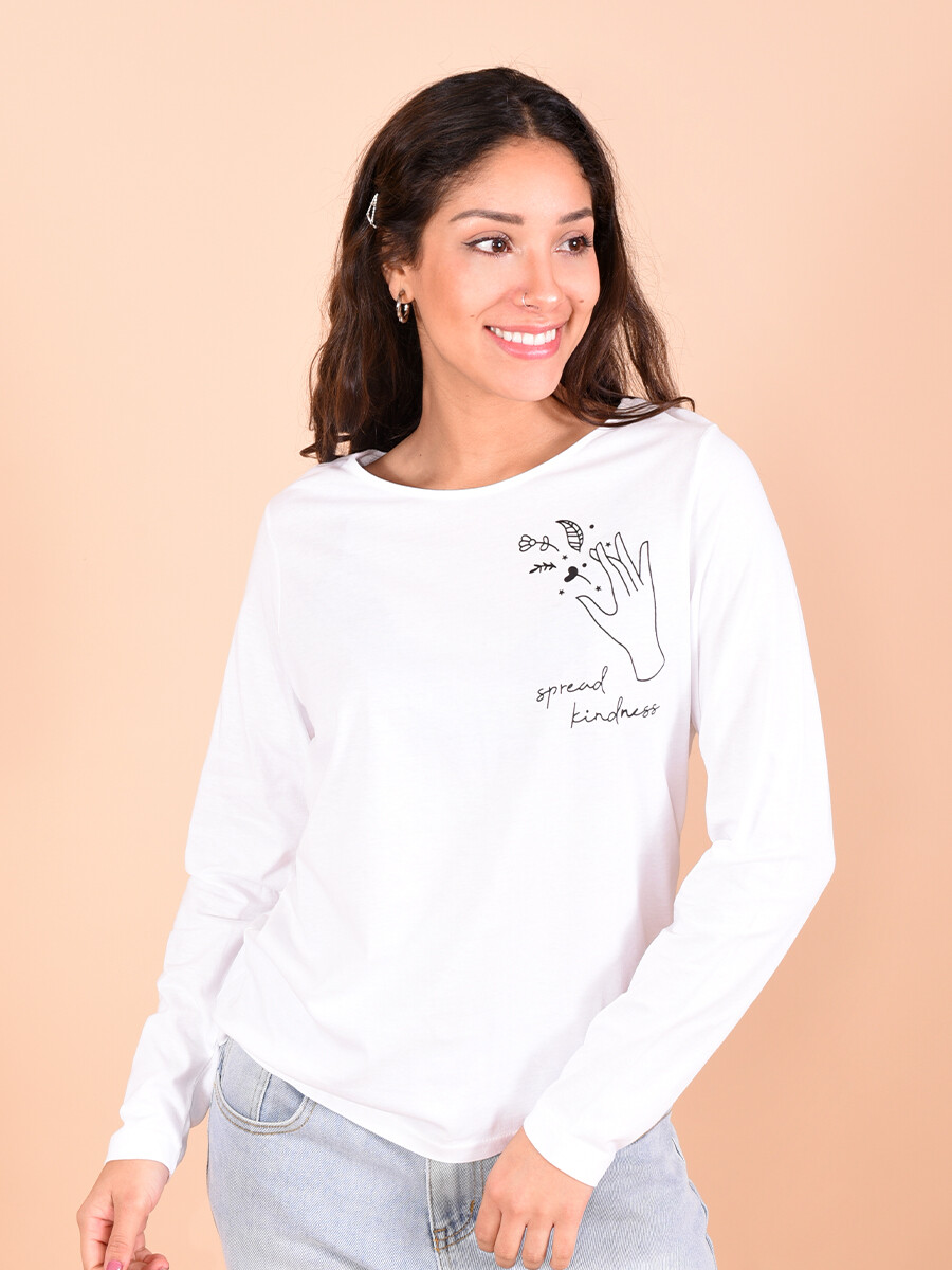 REMERA SPREAD KINDNESS - BLANCO 