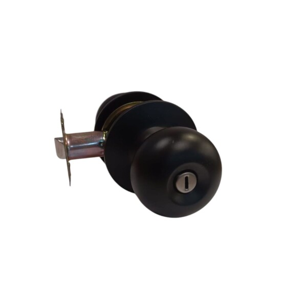 POMO DE PUERTA C/LLAVE REDONDO NEGRO Pomo De Puerta C/llave Redondo Negro