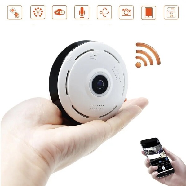 Camara Wifi Seguridad 360° 2Mp Vision De Pez Microfono Smart Variante Color Blanco