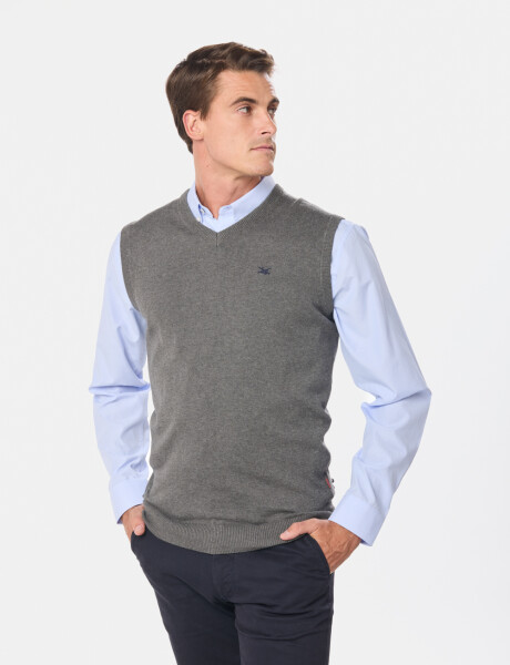 CHALECO TEJIDO Gris Oscuro