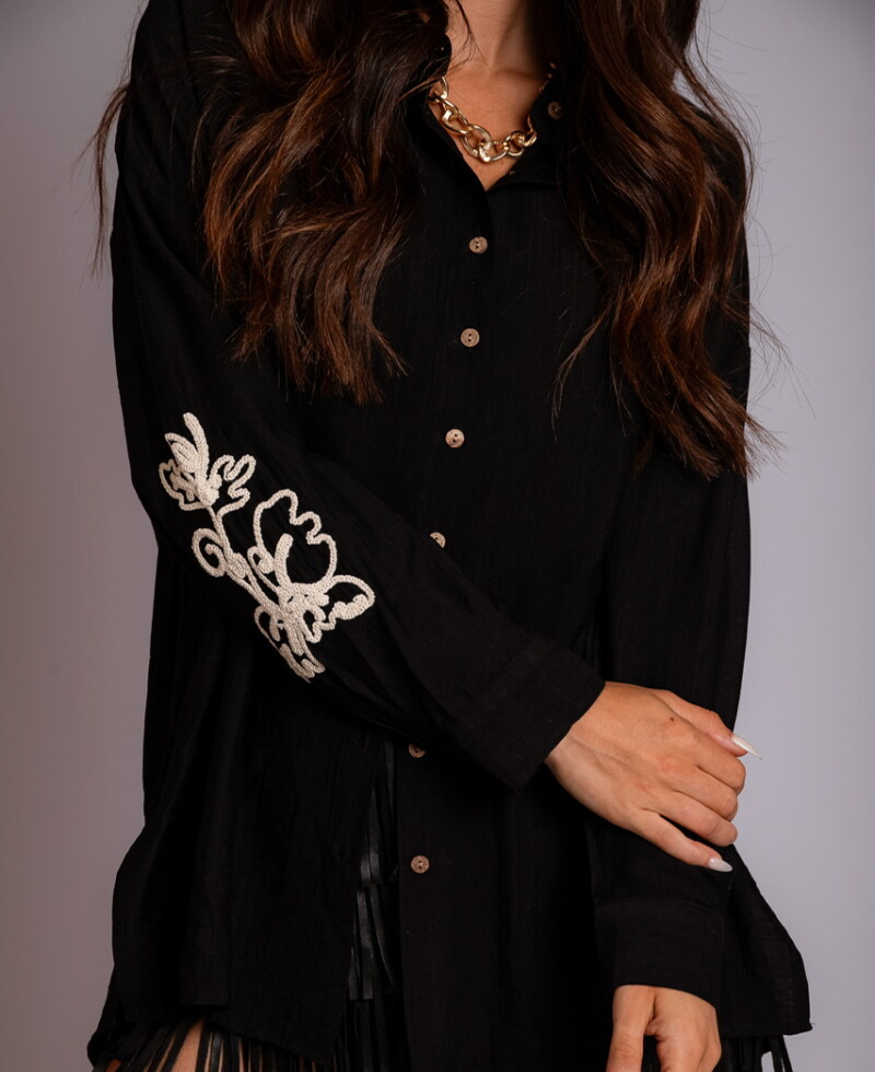 Camisa Mikonos (PRE VENTA) negro
