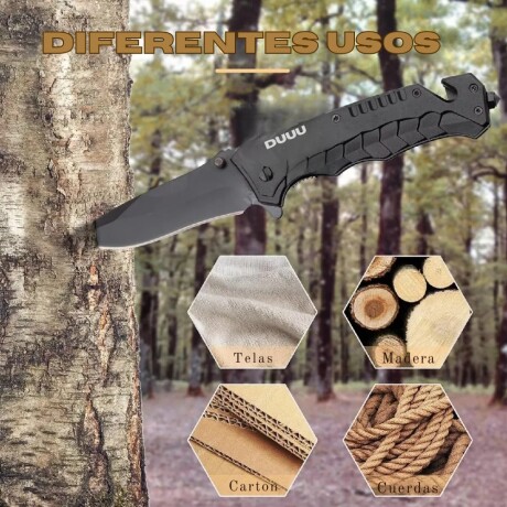 Cuchillo táctico multifunción con rompevidrios Cuchillo táctico multifunción con rompevidrios