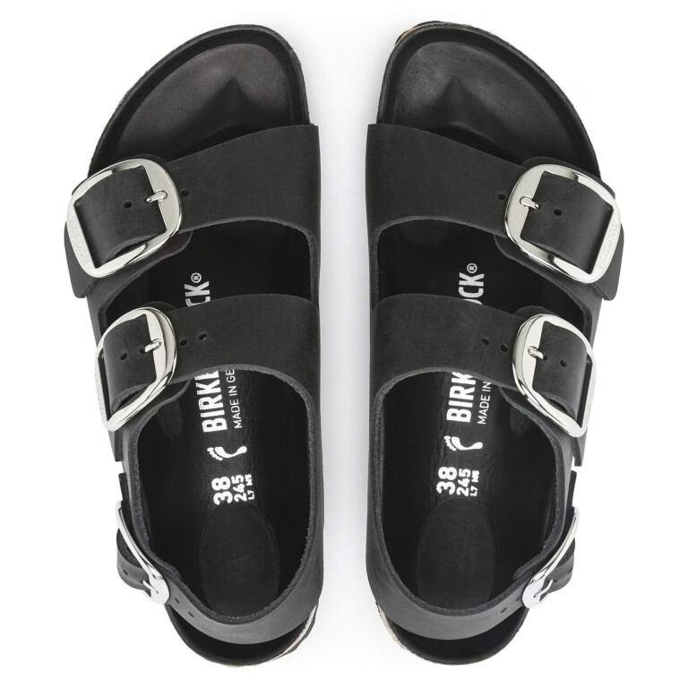 Sandalia Milano Big Buckle LEOI - Estrecho Negro