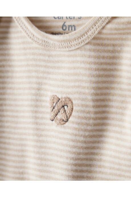 Pack cuatro bodies de algodón, diseño snacks Sin color