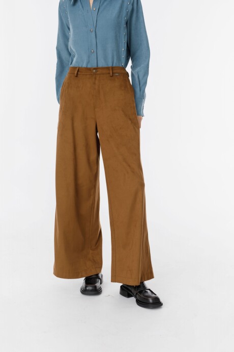 Pantalon Suede Camel