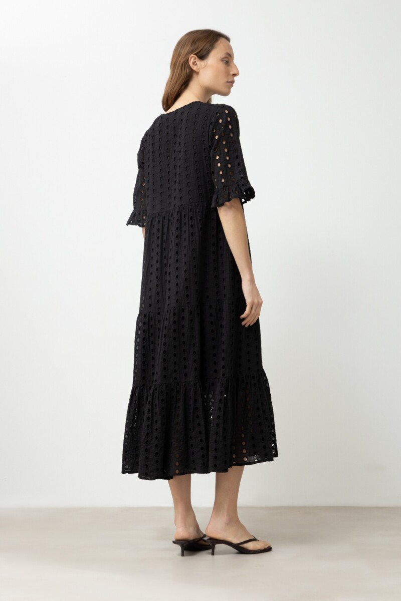Maxi vestido broderie negro