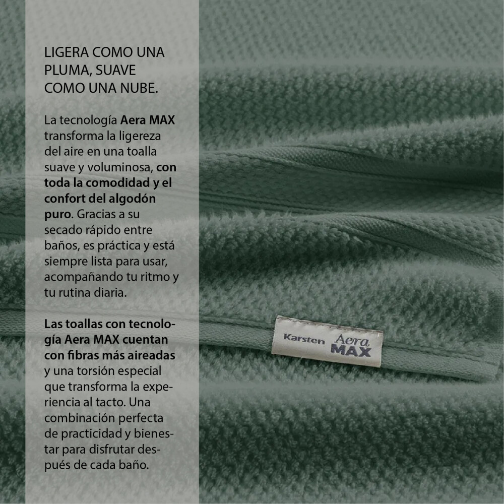 Toalla De Baño 80 x 150 Nuvia 100% Algodón - Karsten Verde