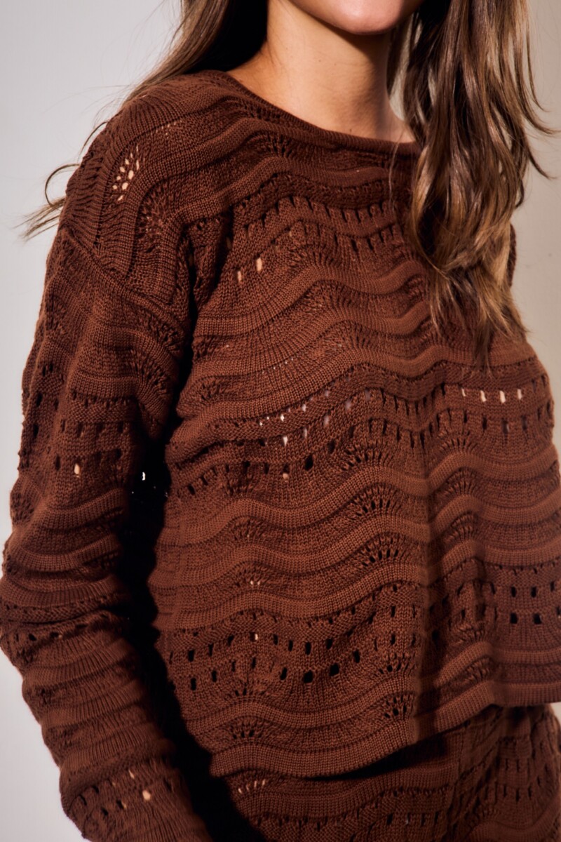 Sweater Textura Chocolate